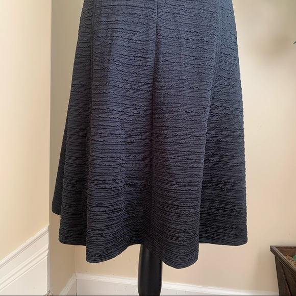 Karl Lagerfeld Pearl Button Textured A-Line Dress Black Sz 6 - Picture 13 of 16